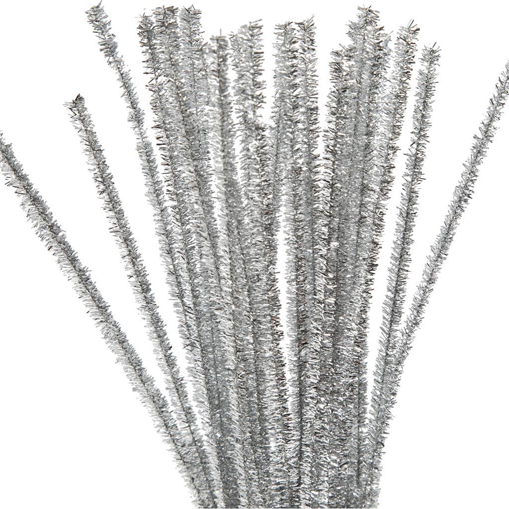 Kreativunternehmen https: www.cchobby.nl chenille-l-30-cm-thickness-6-mm-glitter-silver-24-piece-1-box