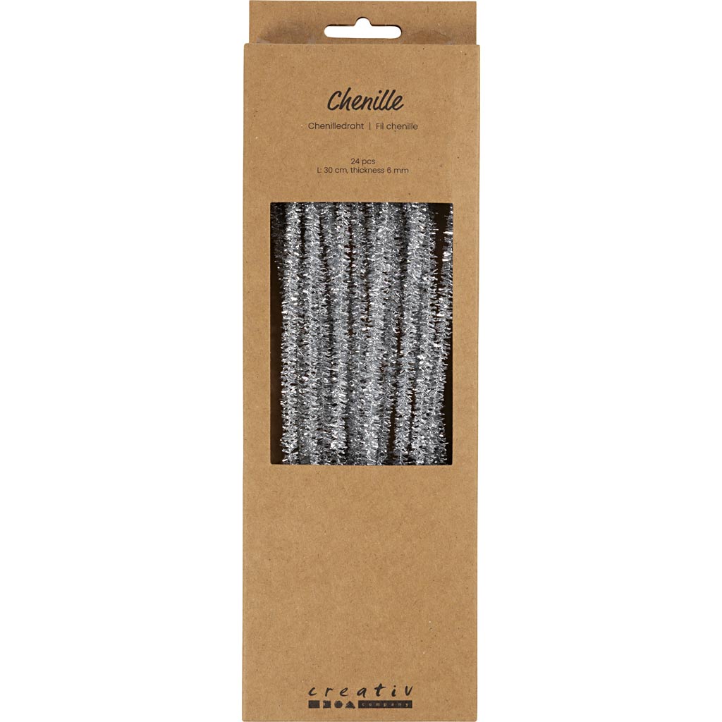 Kreativunternehmen https: www.cchobby.nl chenille-l-30-cm-thickness-6-mm-glitter-silver-24-piece-1-box