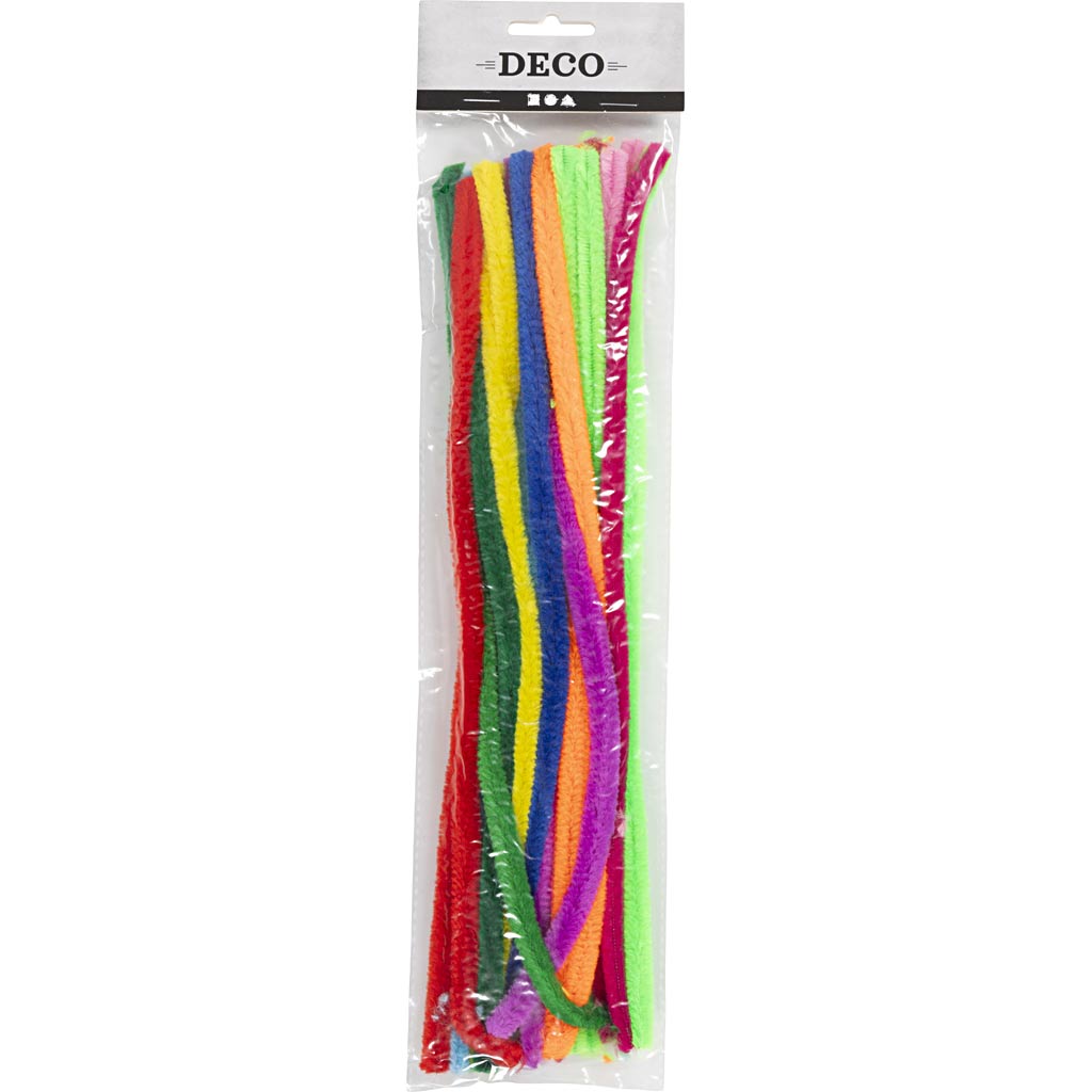 Creativ Company Chenillegarn Farbe 30cm, 25 Stk.