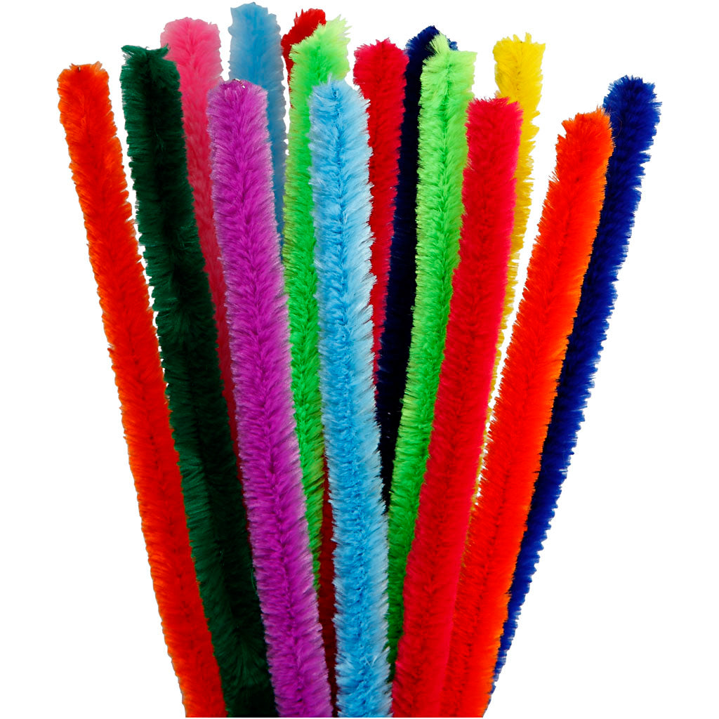 Creativ Company Chenillegarn Farbe 30cm, 15 Stk.