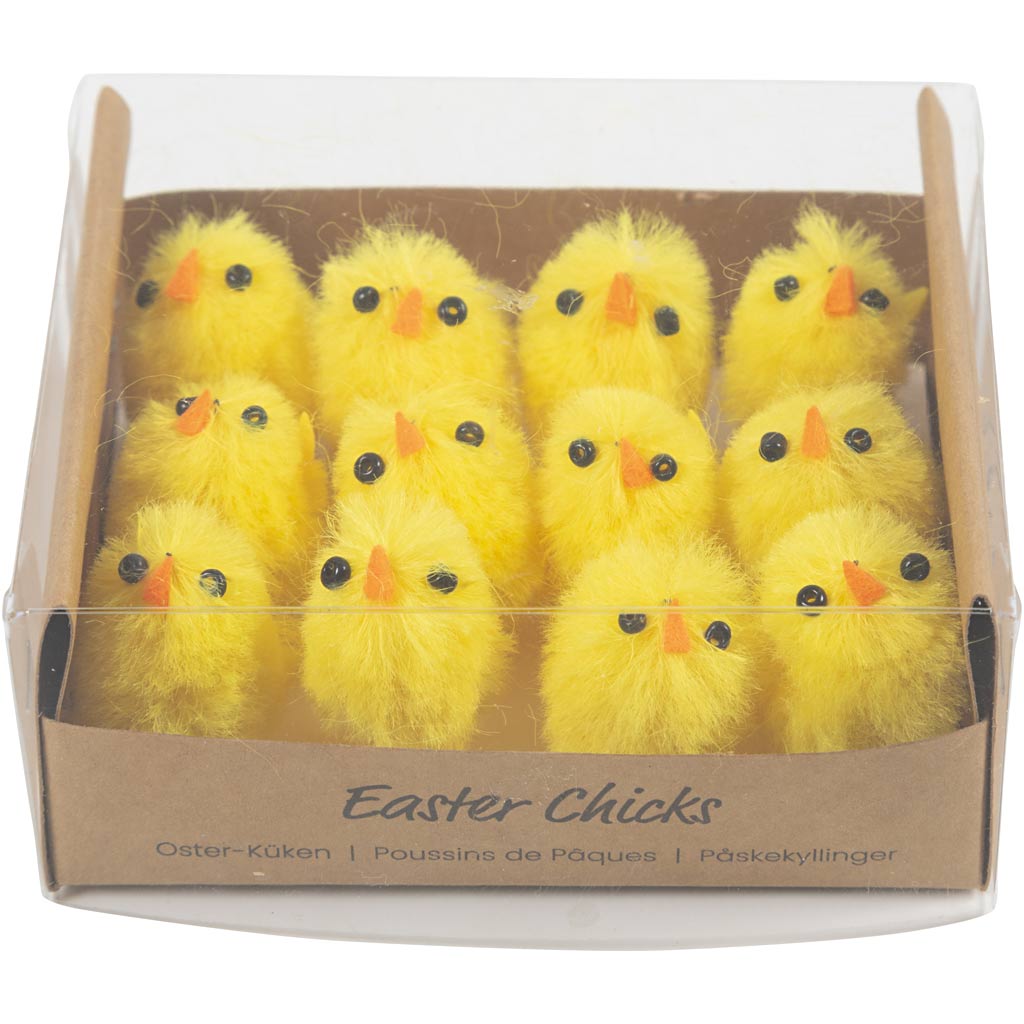 Creativ Company Yellow Osterküken Chenille, 12st.