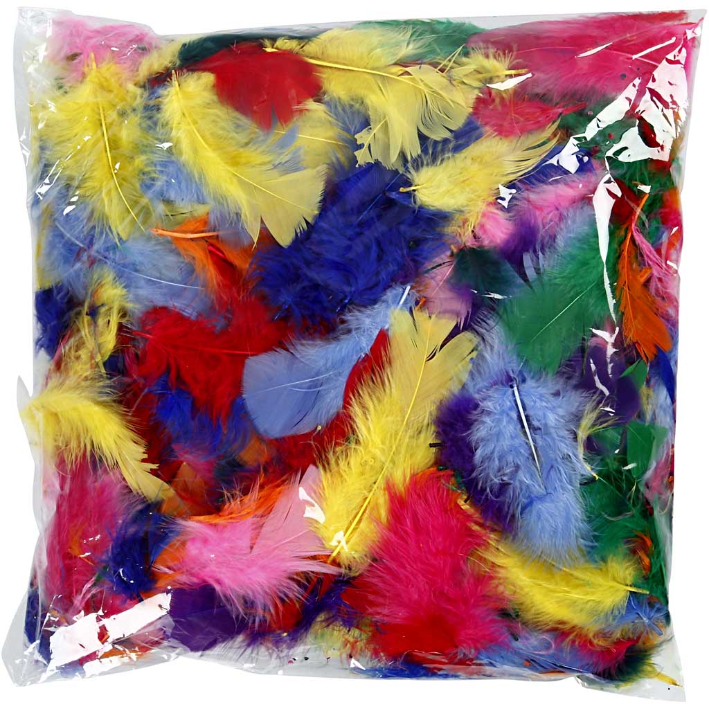 Creativ Company Federn in verschiedenen Farben 7-8cm, 50gr