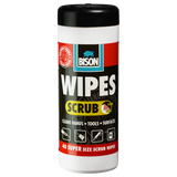 Bison wipes scrub - 40 stuks - reinigingsdoekjes voor het verwijderen van vlekken natte verf, kit, bitumen, purschuim meer