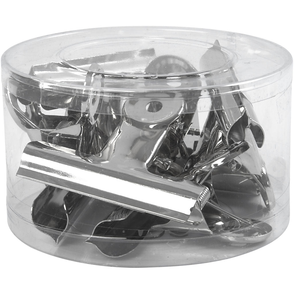 Creativ Company Metallklammer, B: 7,5 cm, silber, 6 Stück 1 Box