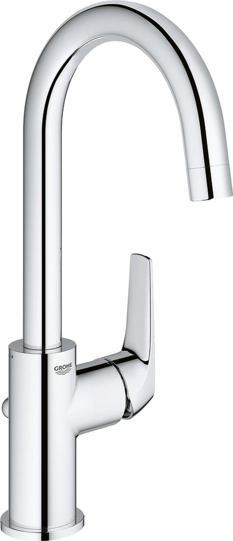 Grohe Start Flow Waschtischarmatur – wassersparend – schwenkbarer Auslauf – mit Ablaufgarnitur – Chrom
