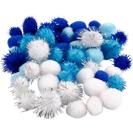 Creativ Company Pompons, D 15+20 mm, verschiedene Farben, 48 div. 1 Box