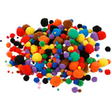 Creativ Company Pompons, D 5-40 mm, ca. 150 Stück, verschiedene Farben, 42 g 1 Box