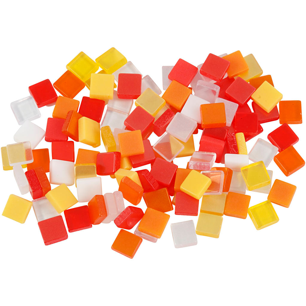 Kreativfirma Mini Mosaic Red Orange 5x5mm, 25 Gramm