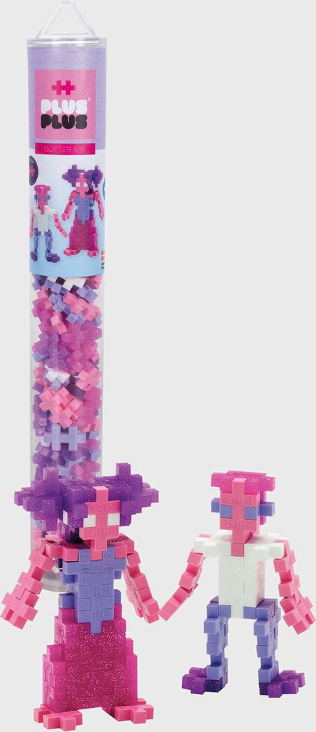 Plus-Plus Tube Glitzer 100-teiliger Bausatz – 4244 – Konstruktionsspielzeug – Konstruktionsspielzeug – Set mit Bausteinen – ab 5 Jahren