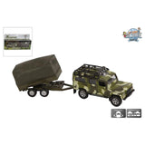 Kinderglobus Land Rover mit Militäranhänger