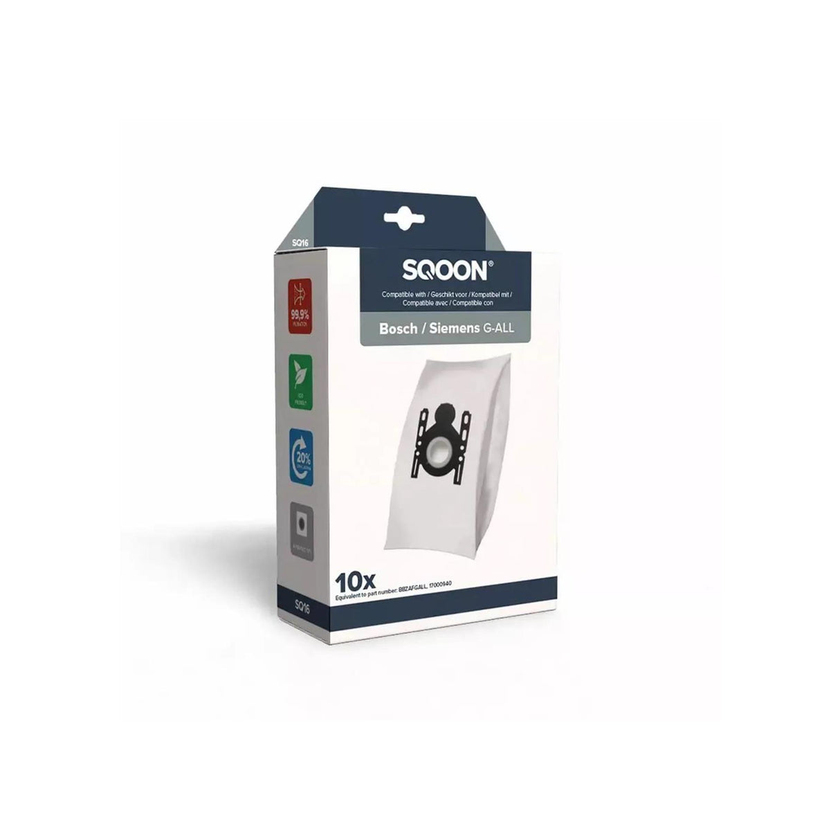 Sqoon stofzuigerzak bosch siemens g-all doos a 10 stuks