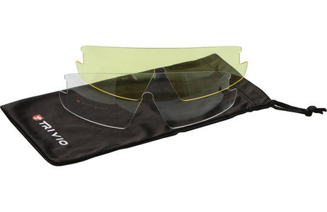 Trivio - Fahrradbrille Hadley Rot Weiß mit 2 Zusatzgläsern