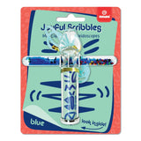 Mini liquid caleidoscope blauw. 14x2x11