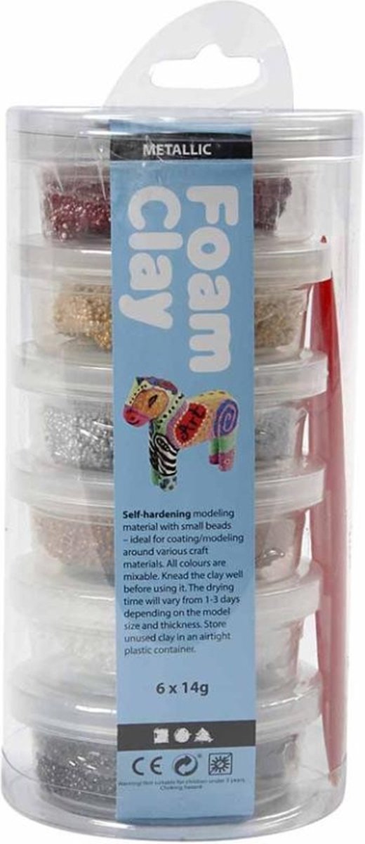 Foam Clay ®, metallisch, braune Harmonie, 6x14 gr 1 Box