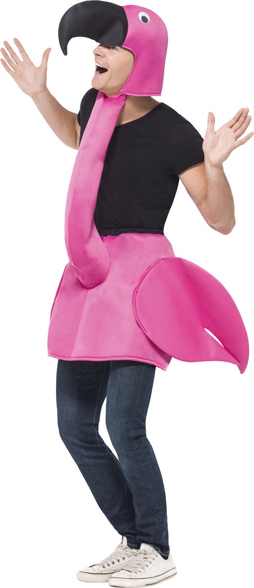 Vegaoo Flamingo-Kostüm – Karnevalskleidung Herren Damen – Einheitsgröße