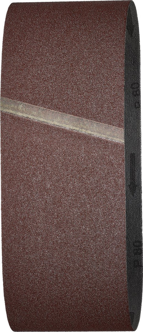Wolfcraft - Schleifbänder Körnung 80 - 3 Stück - Bandschleifer Schleifpapier 76 x 457 mm - 1894000