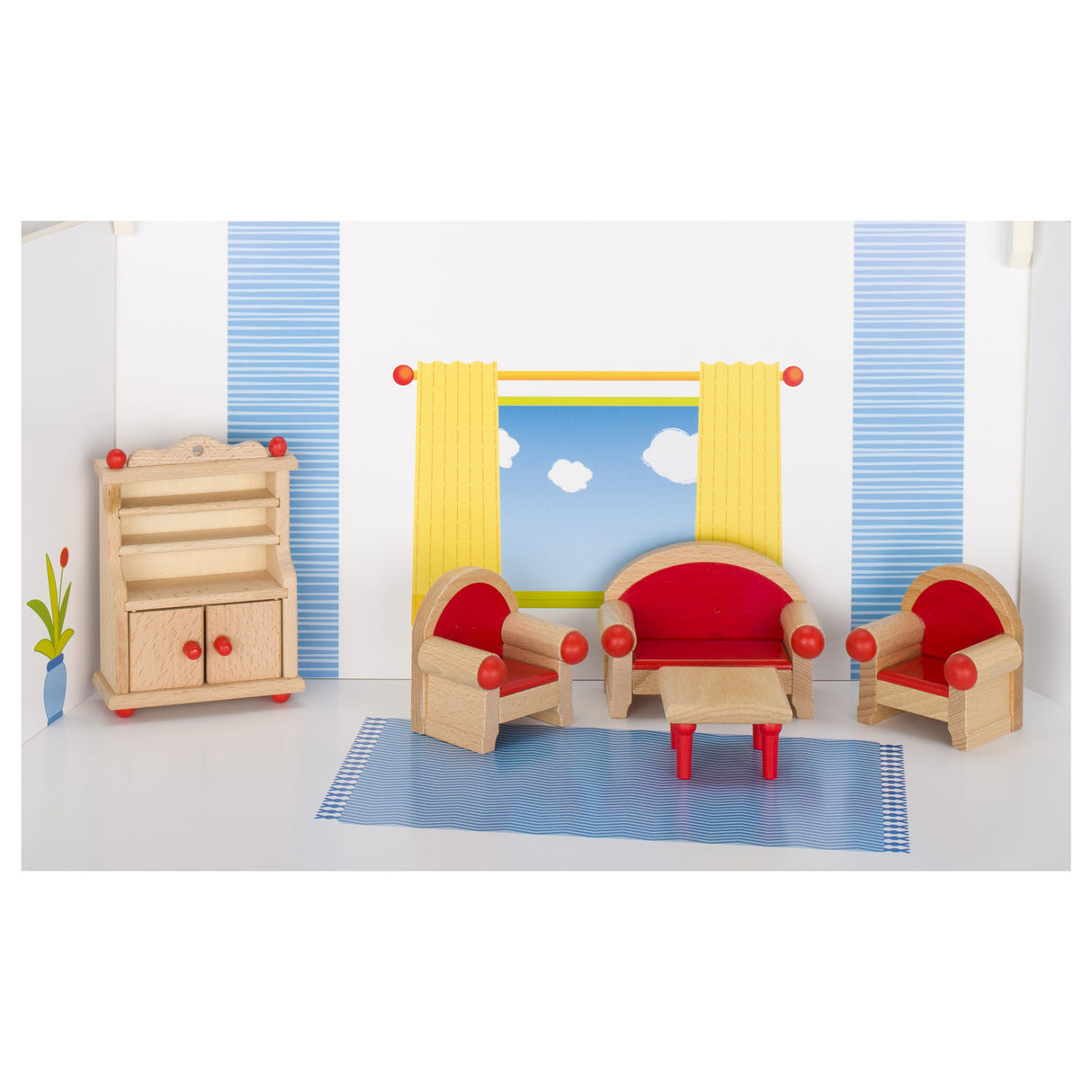 Goki Dollhouse Furniture vardagsrum, 5dlg.