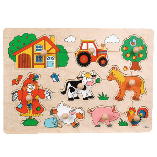 Goki Wooden Nick Puzzle Farm Retro, 5.