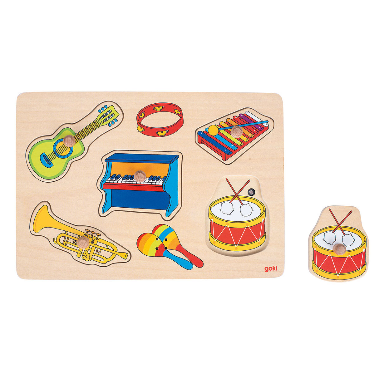 Goki Noppen Puzzle Instrumentos musicales con sonido, 5st.