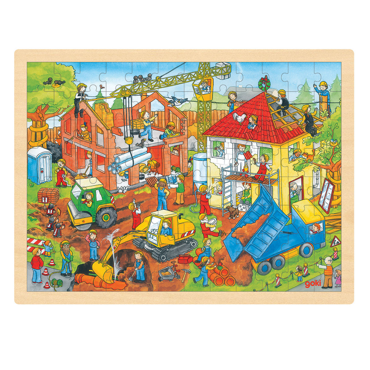 Goki Woods Jigsaw Puzzle Construction Site, 96: e.