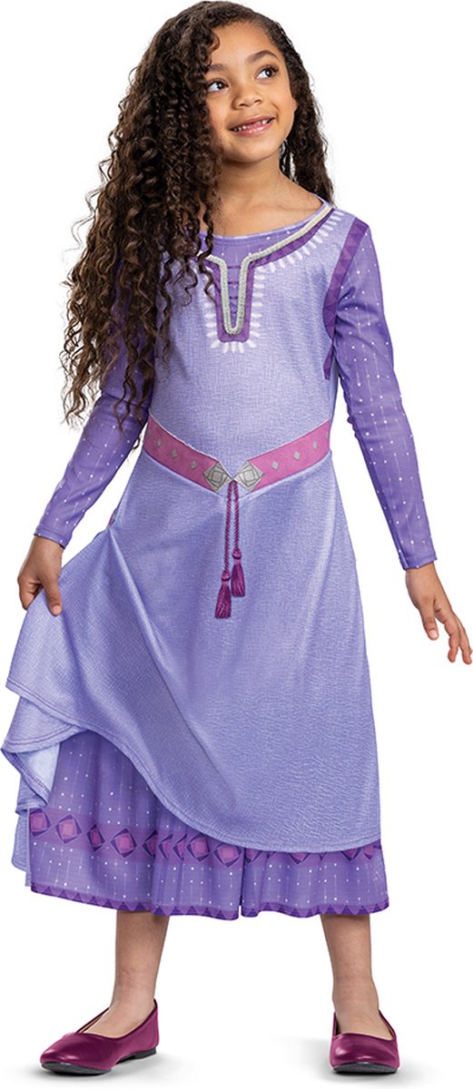 Verkleidung Disney - Wish, Asha Kleid Deluxe, Größe M (7-8 Jahre), Mädchen