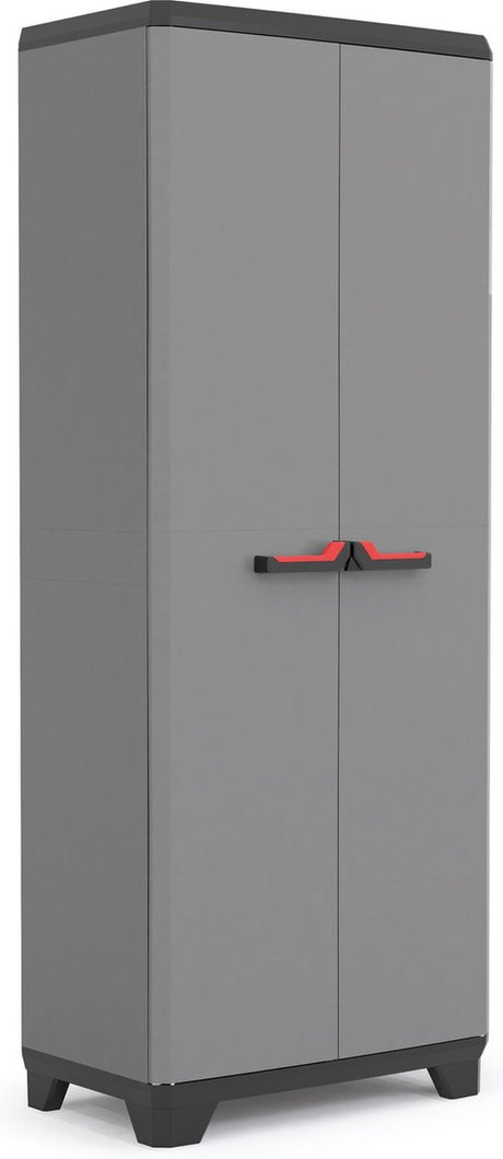 Keter stilo Mehrzweck-Hochschrank – 3 halbe Regale – 68 x 39 x 173 cm – dunkelgrau schwarz