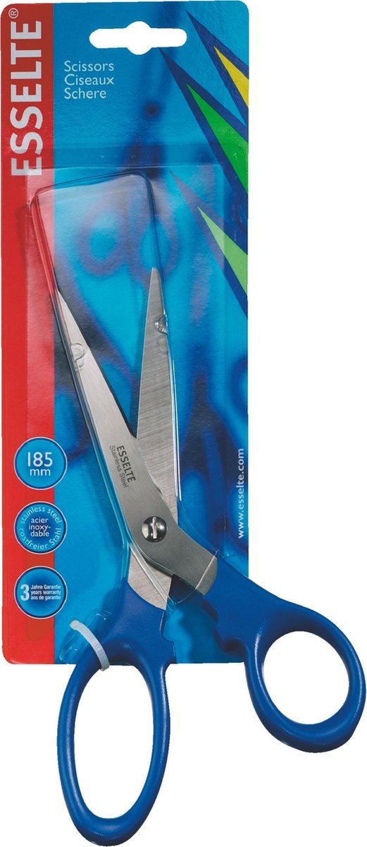 Esselte-Schere – Edelstahl – 18,5 cm – blau