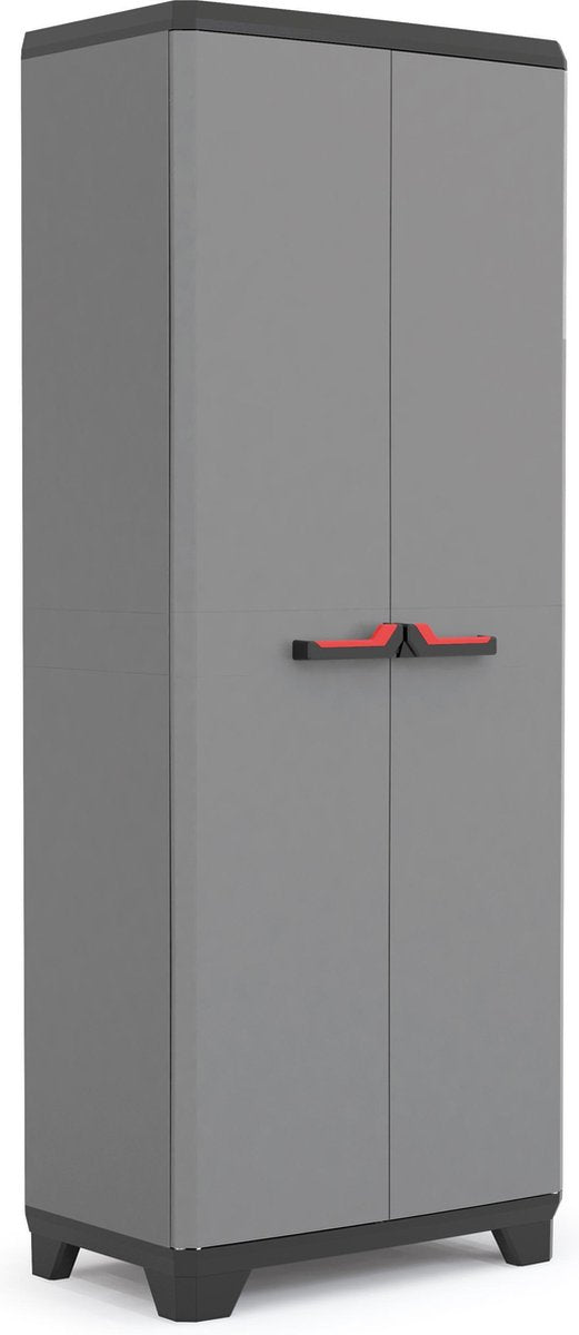 Keter stilo Mehrzweck-Hochschrank – 3 halbe Regale – 68 x 39 x 173 cm – dunkelgrau schwarz