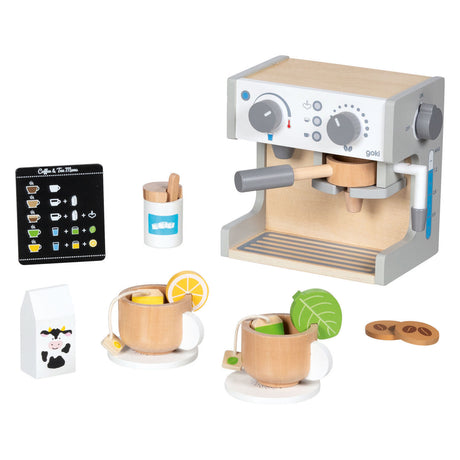 Goki Kaffee- und Teemaschine aus Holz – 16-teilig.