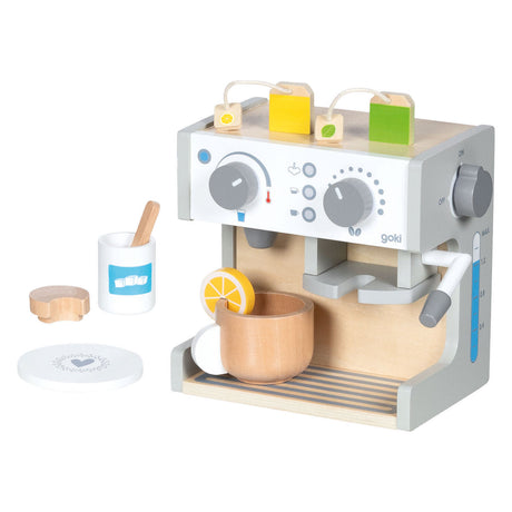 Goki Kaffee- und Teemaschine aus Holz – 16-teilig.