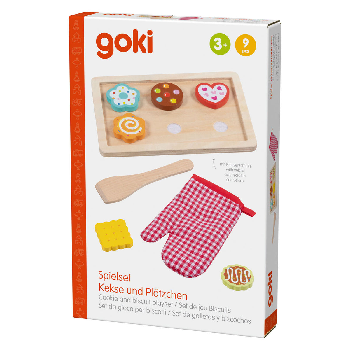 Goki houten koekjes bakken set - 9dlg.