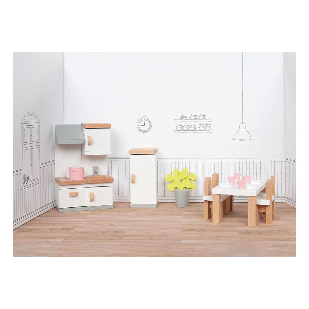 Goki Wooden Puppet Furniture Kitchen, 20dlg.