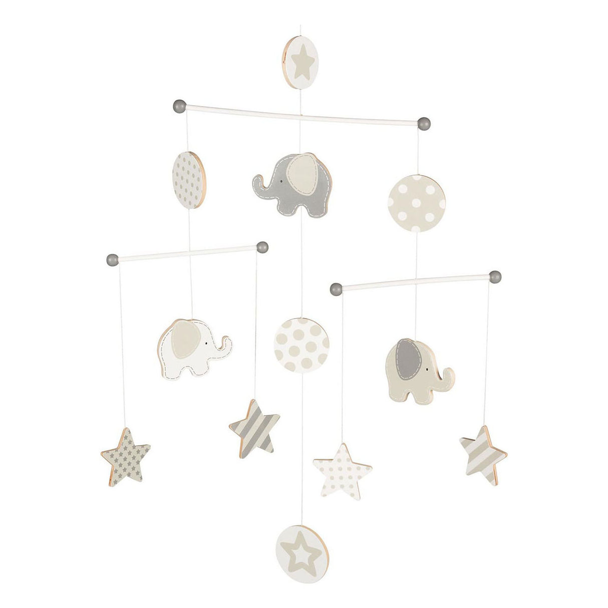 Goki wooden baby mobile elephant and stars