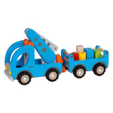 Goki wooden tow truck with trailer