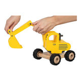 Goki Excavateur en bois jaune