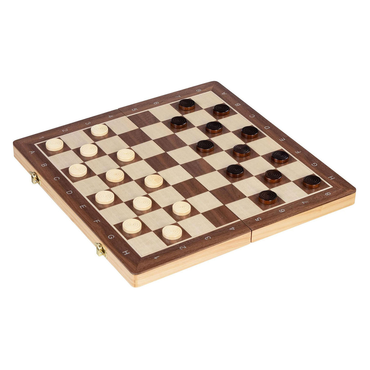 Goki Wooden Chess Damspel 2in1 magnétique