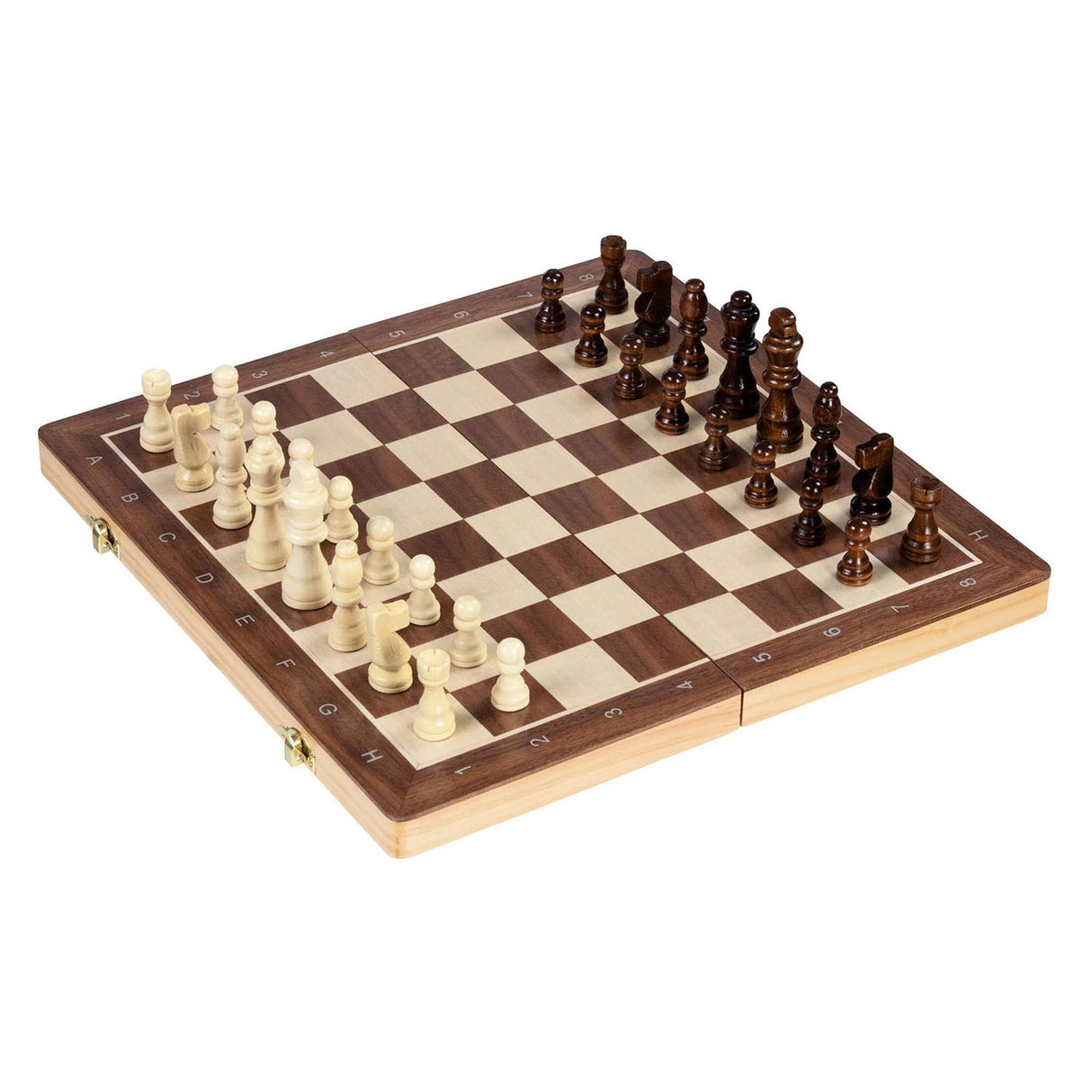 Goki Wood Chess Damspel 2in1 Magnetic