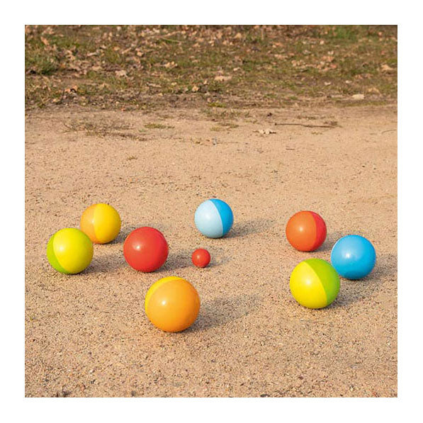 Goki wooden Jeu de Boules game with cotton bag, 9dlg.