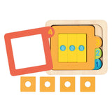 Goki wooden layer puzzle forms and numbers, 15st.