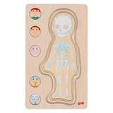 GOKI Drewniana warstwa Puzzle Human Body Boy, 29st.