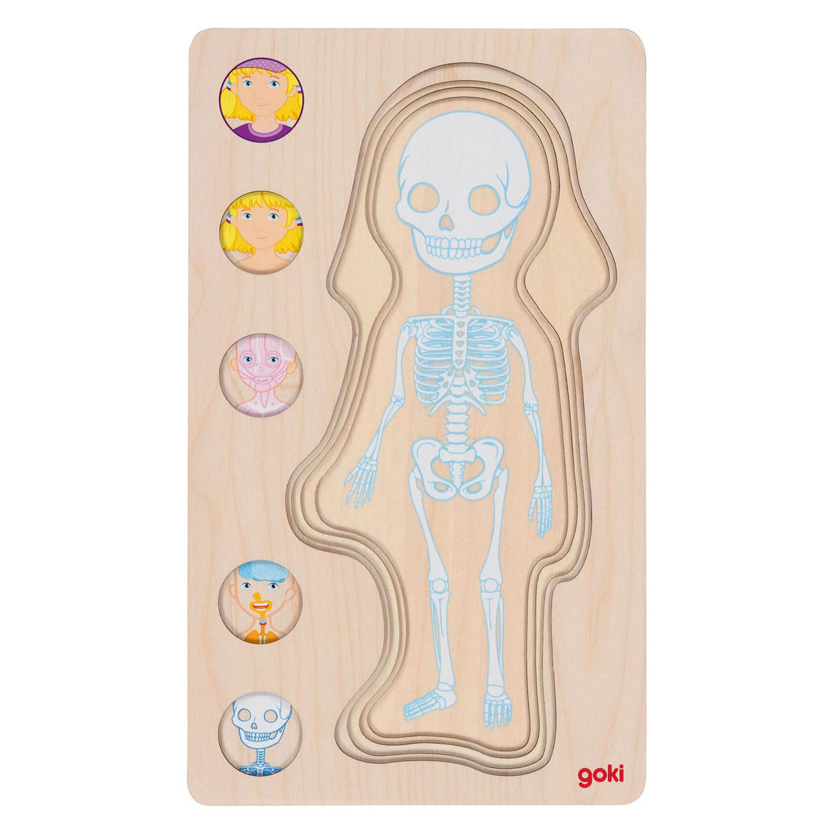 Goki Wooden Layer Puzzle Human Body Girl, 29st.