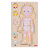 Goki wooden layer puzzle Human body girl, 29st.