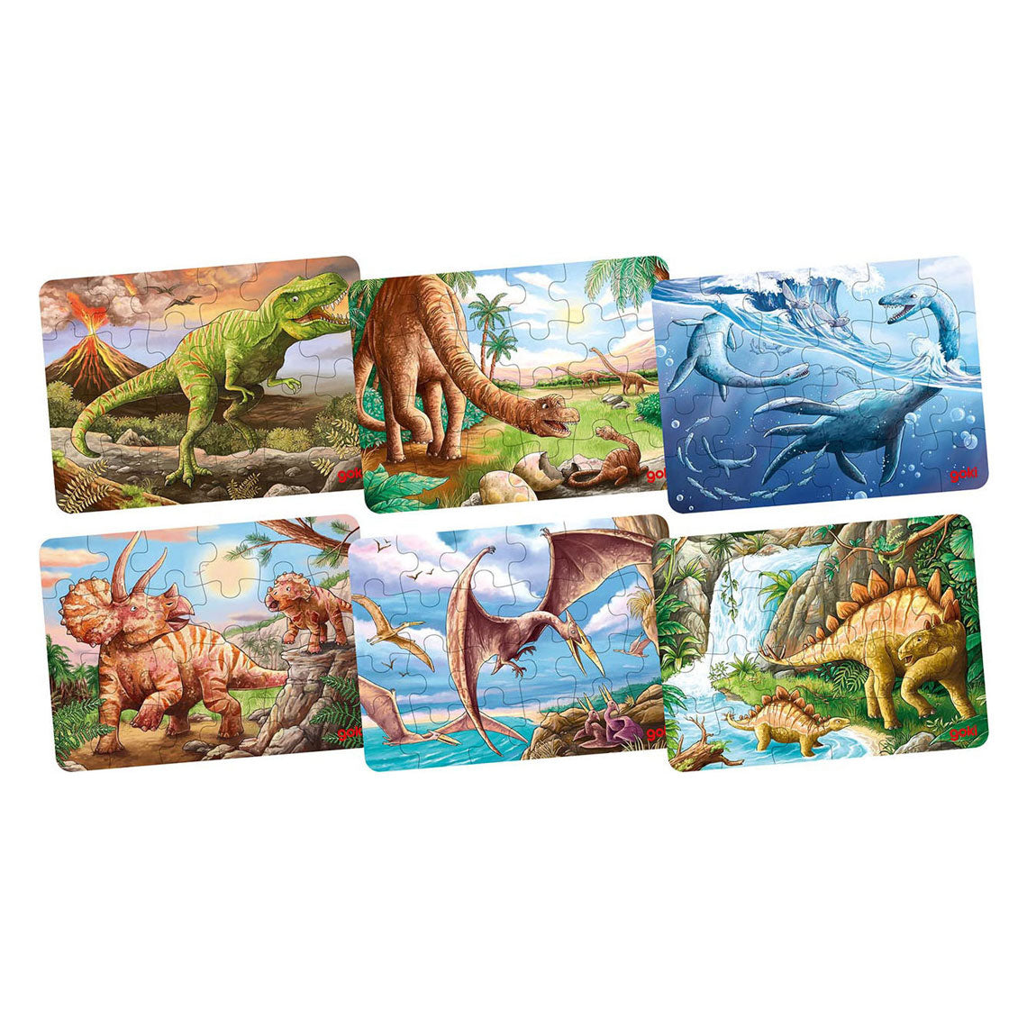 Goki Wooden Jigsaw Puzzle Dinosaurus, 24st.