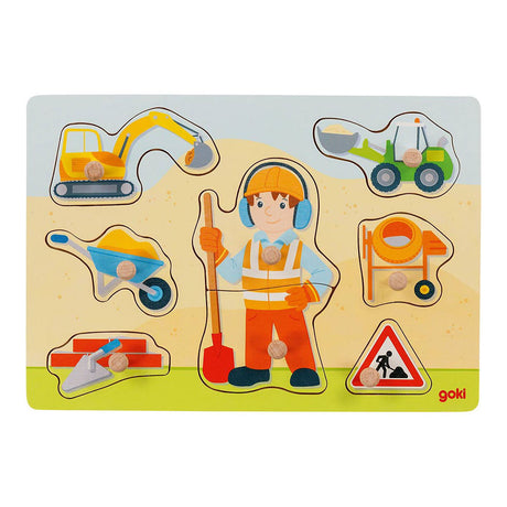 Goki Holz Nick Puzzle Construction Watcher, 8st.