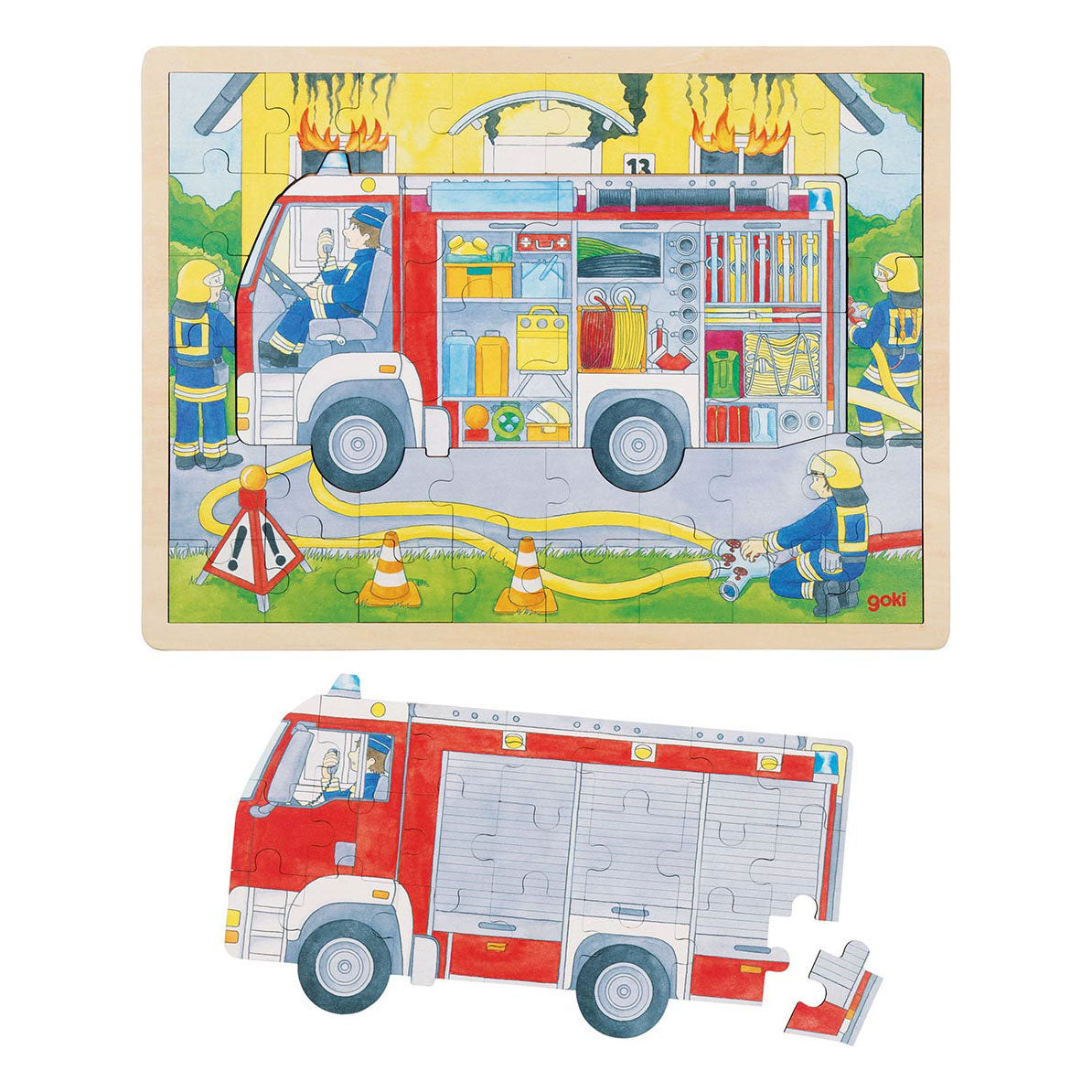 Goki Wooden Layer Fire Fire Brigade v práci, 60..