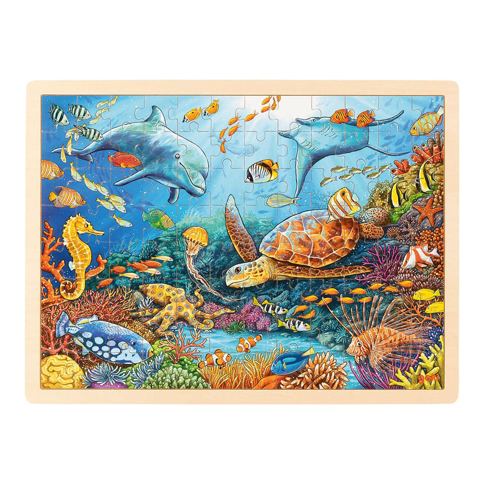 Goki Wooden Jigsaw Puzzle Great Barrier Reef, 96st.