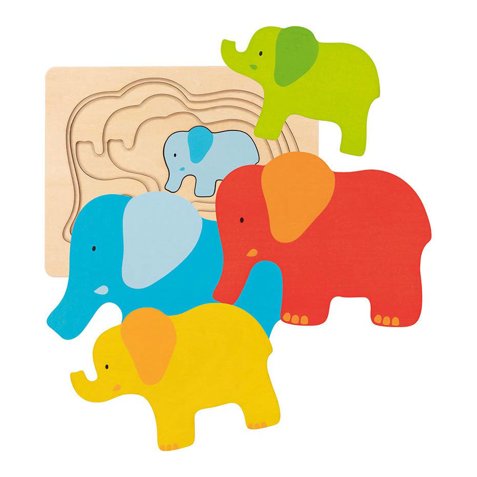 Goki leseni sloj Puzzle Elephant, 5st.