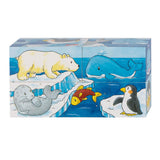 Goki Holzblock -Puzzle -Safari, 5st.