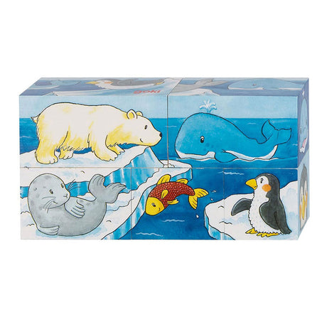 Goki Holzblock -Puzzle -Safari, 5st.