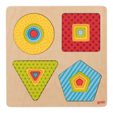 Goki dřevěná vrstva Puzzle Geometric Shapes, 16st.